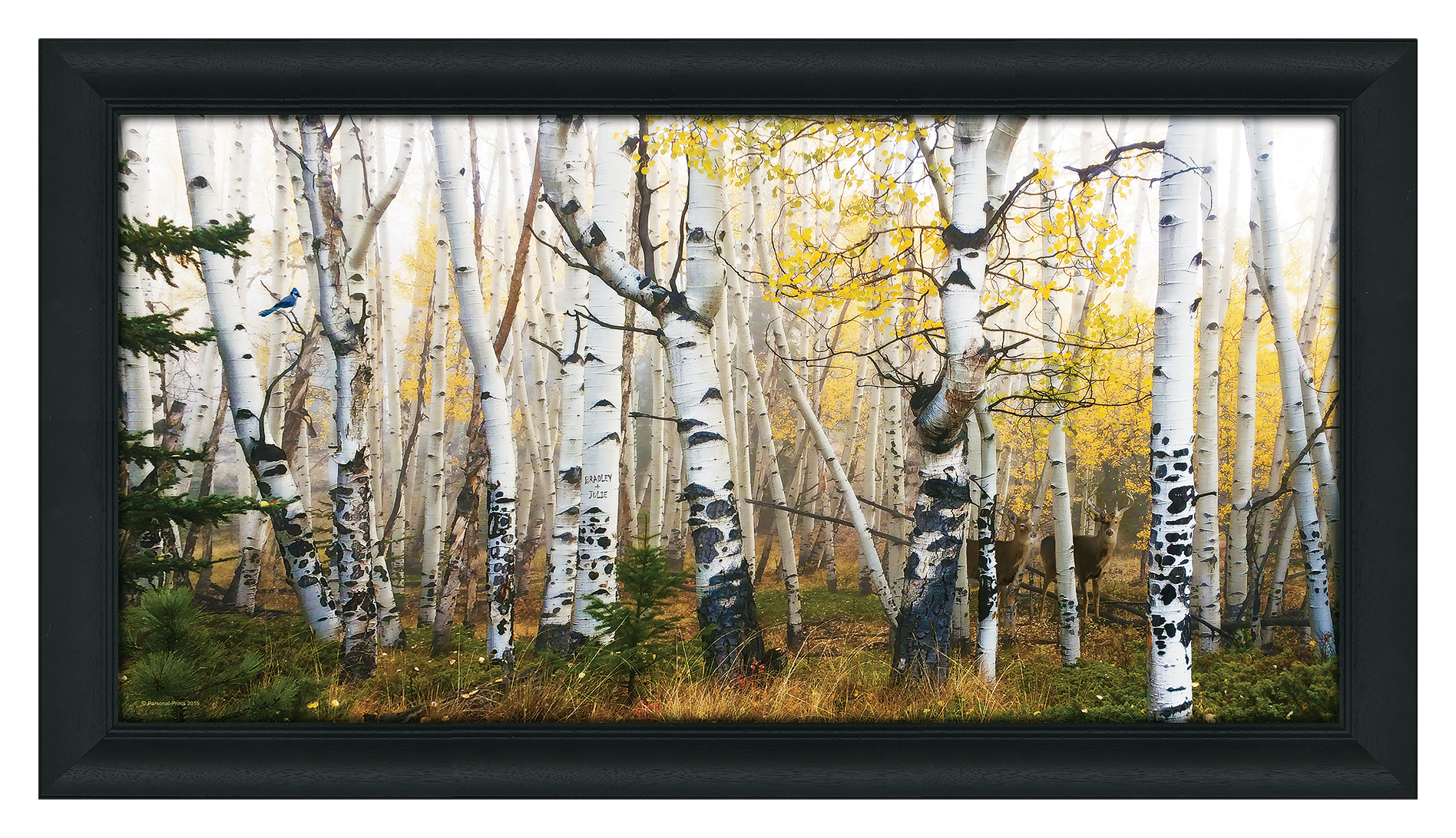 Misty Morning Whitetails Personalized Framed Artwork by Scott Kennedy ...